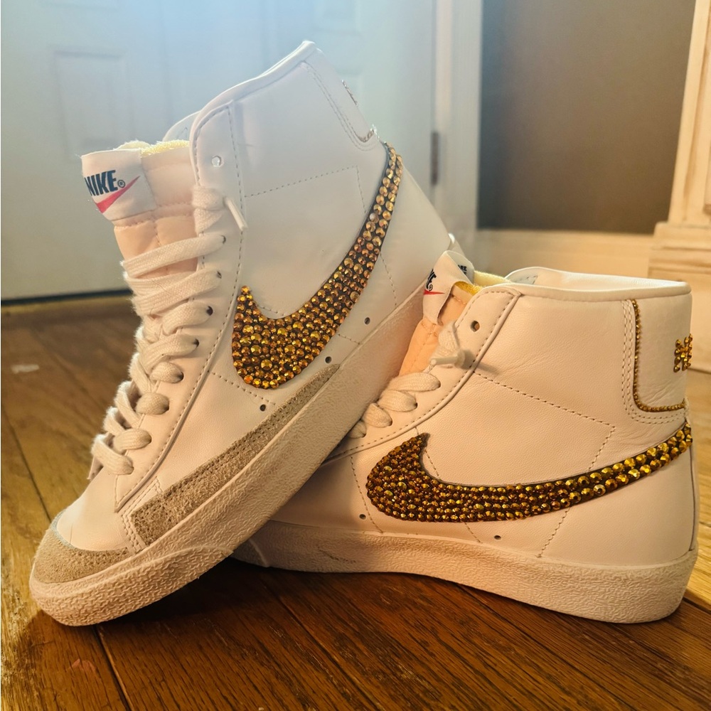 Nike Blazer with Gold Rhinestones